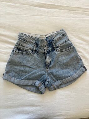 Banana Republic Rolled-Hem Light Blue Denim Shorts